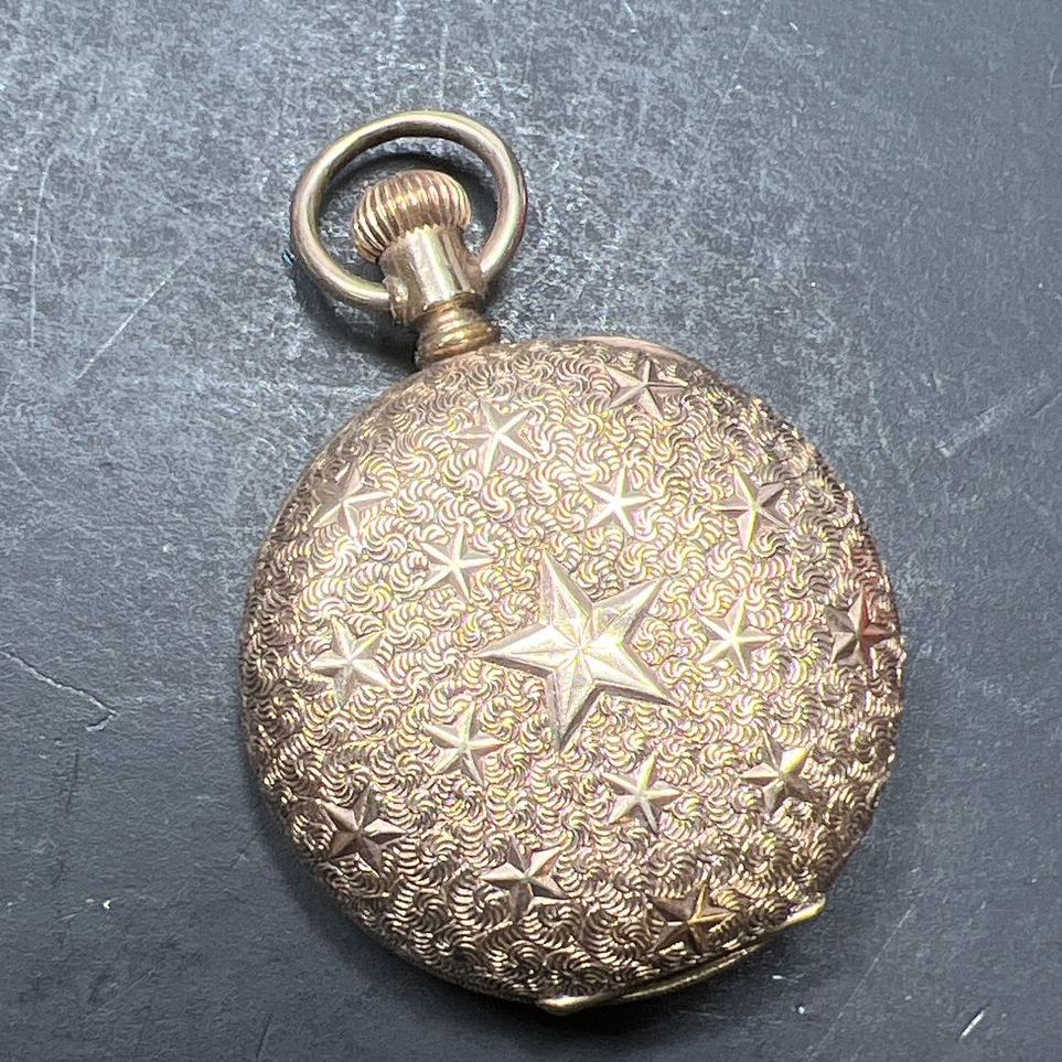 9K Yellow Gold AB Pocket Watch Warranted Case 20.72g
