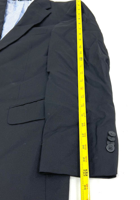 Tommy Hilfiger Black 100% Wool Two Button Blazer Sport Coat Men's Size 38R