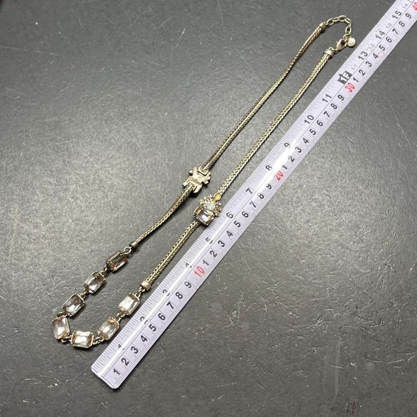 LOFT Guiliana Rancic Suzanna Dai Gold Tone Crystal Statement Necklace In Box