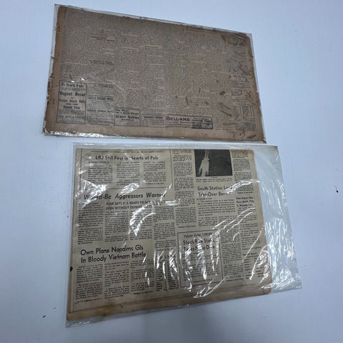 Vintage Newspaper Lot Boston Herald Post Saginaw News Bulletin 20th Century