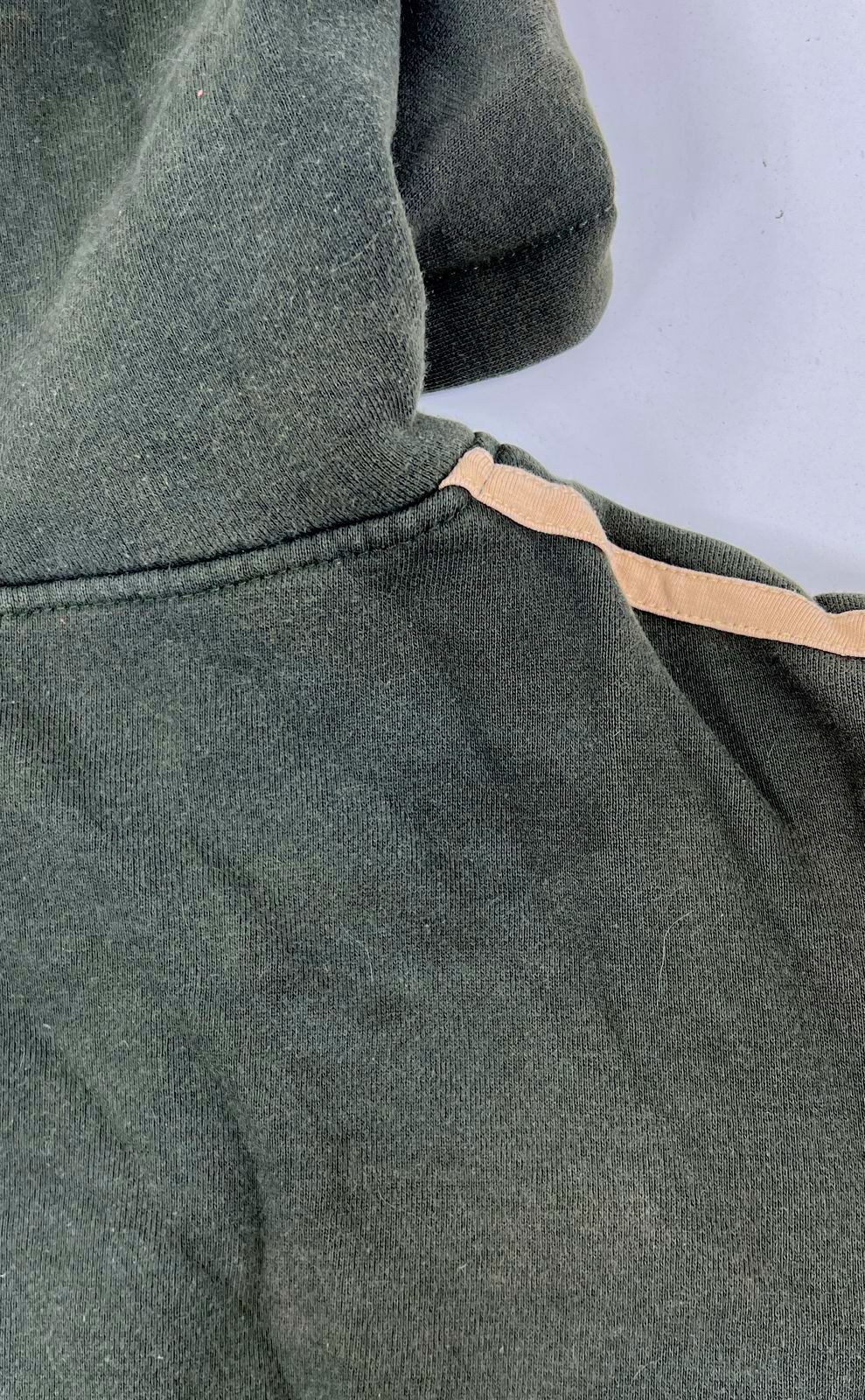 Retro Irish Gray Ireland Embroidered Spell Out Full Zip Hoodie Mens M
