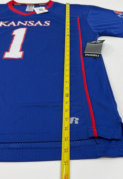 Russell Kansas Jayhawks Blue Football Jersey #1 Men's M NWT