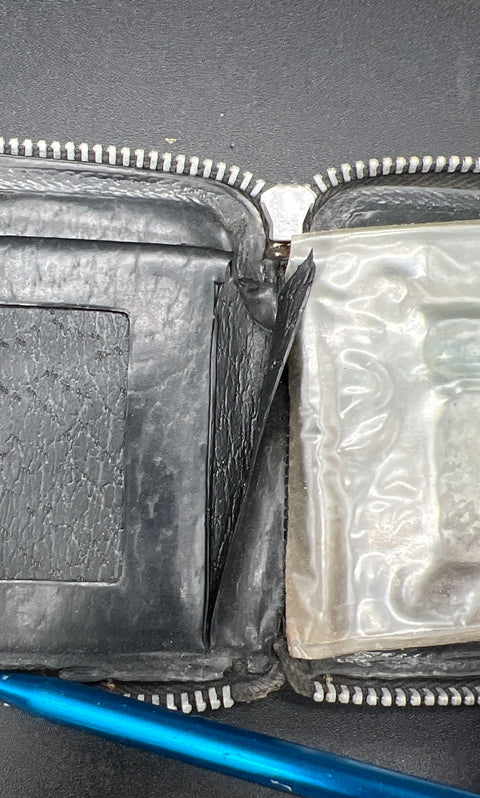 Vintage 70s DC Comics Batman & Robin Black Faux Leather Zipper Wallet 1975