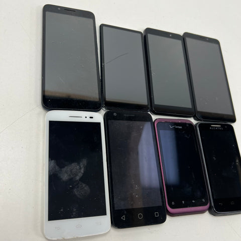 Lot of 8 Android Smartphones Alcatel HTC Wiko AGPTEK AT&T Verizon MetroPCS
