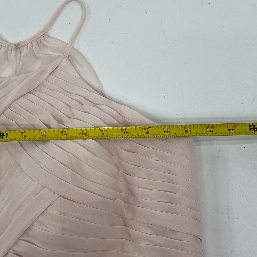 NWT Azazie Rose Petal Pink Adriana Pleated Bridesmaid Dress Gown Womens A22