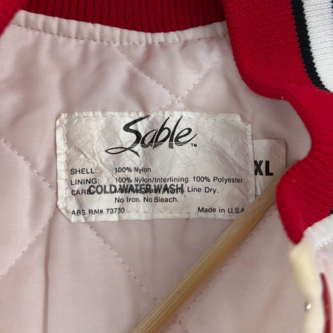 Vintage 80s Sable South Packers Football Varsity Jacket Quilted Lined USA Sz XL
