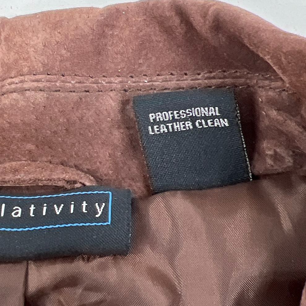 Vintage Relativity Brown Genuine Suede Leather Jacket Women's Plus 3X