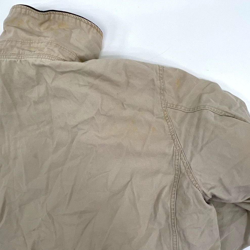Vintage 90s Woolrich Stone Fleece Lined Field Jacket Chore Coat Men's L