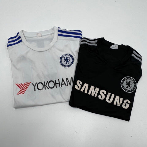 Lot of 2 Chelsea FC White Black Soccer Jersey #11 Yokohama Samsung Men's L