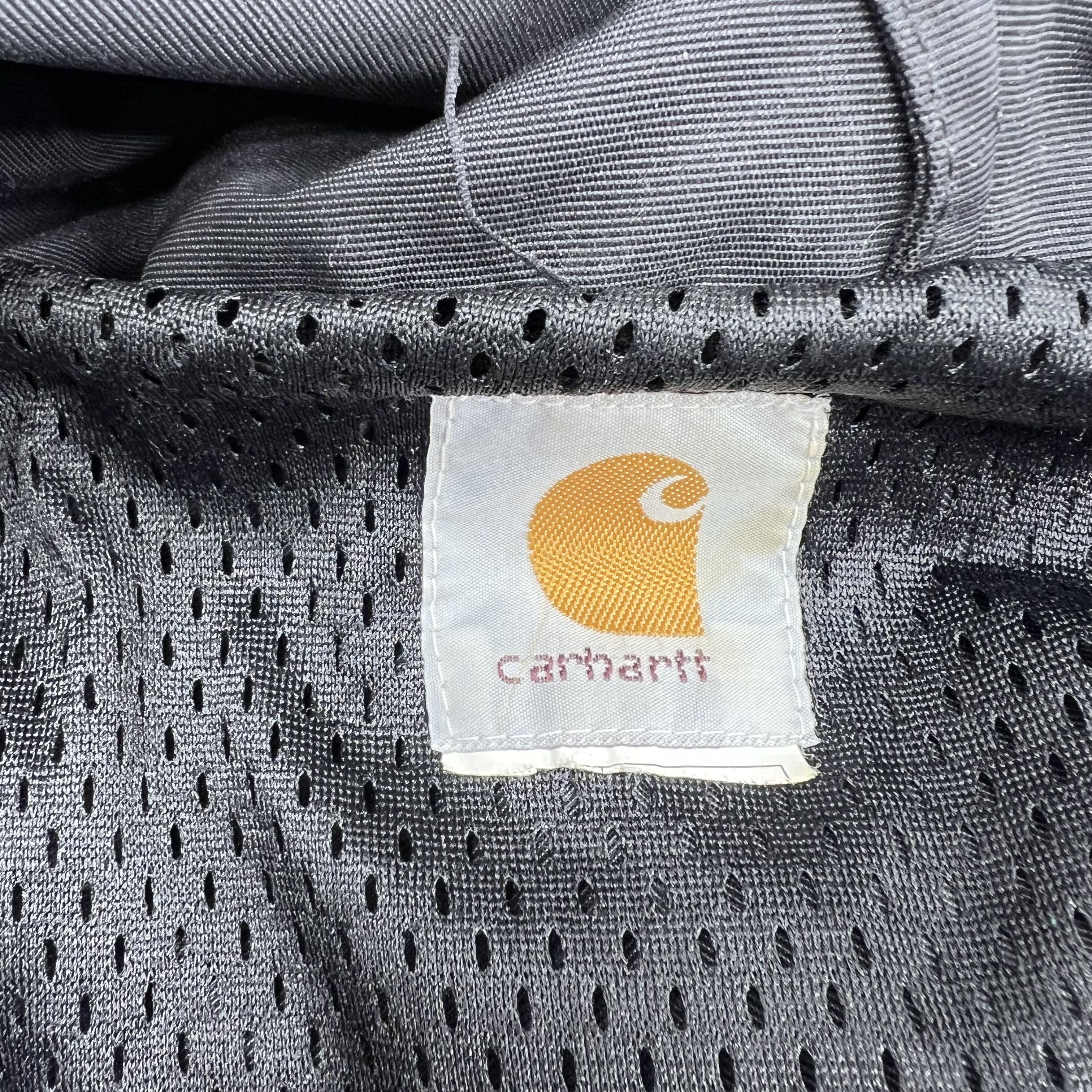 Carhartt C48 Workshield Blue Black Colorblock Mesh Lined Hooded Parka Jacket