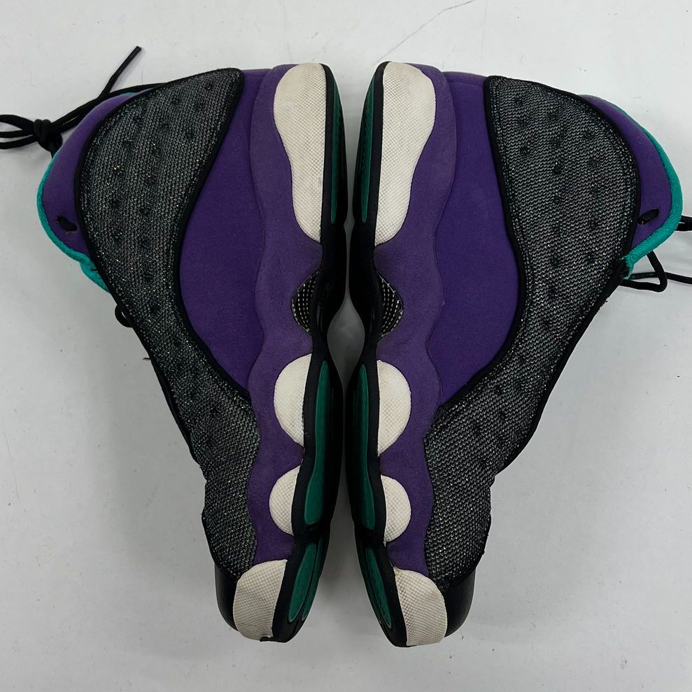 COA Girls' Nike Air Jordan 13 GS Black Atomic Teal Purple Shoes Size 6.5Y