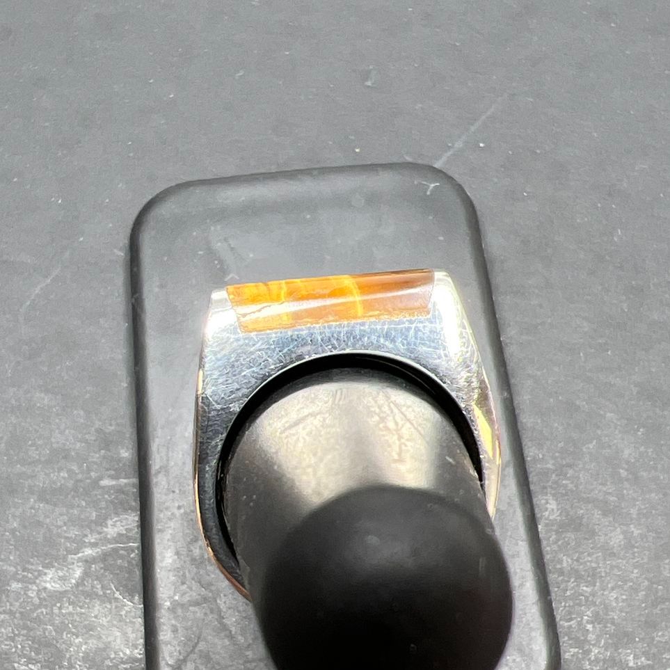 925 Sterling Silver Tiger's Eye Ring Size 7