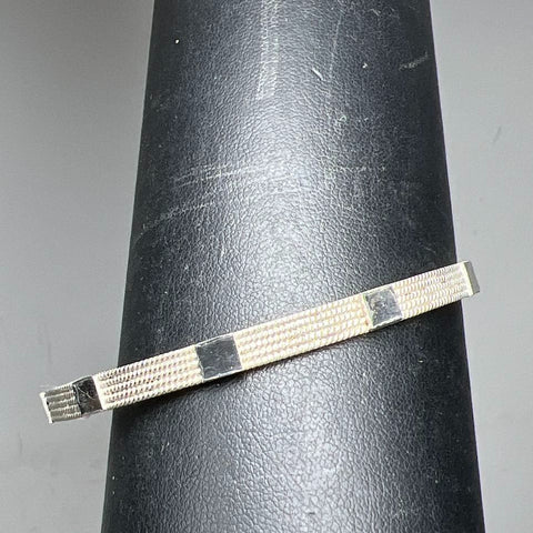 925 Sterling Silver Textured Bangle Bracelet 11.91g