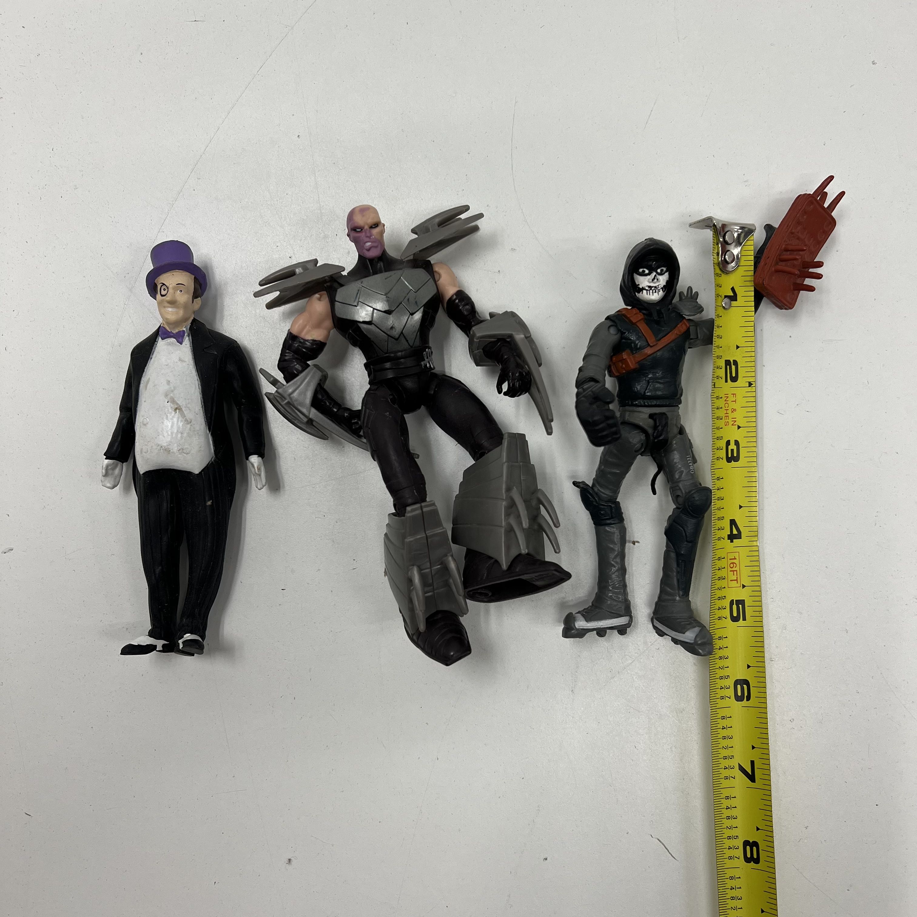 TMNT Shredder, DC Comics Penguin & Crossbones Action Figure Lot of 3