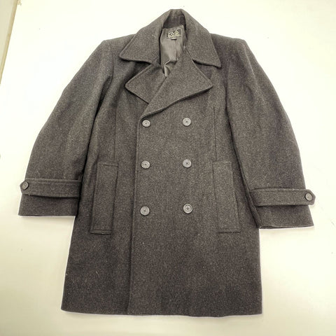 Jos. A. Bank Charcoal Gray Wool Double Breasted Peacoat Men's Coat Size L