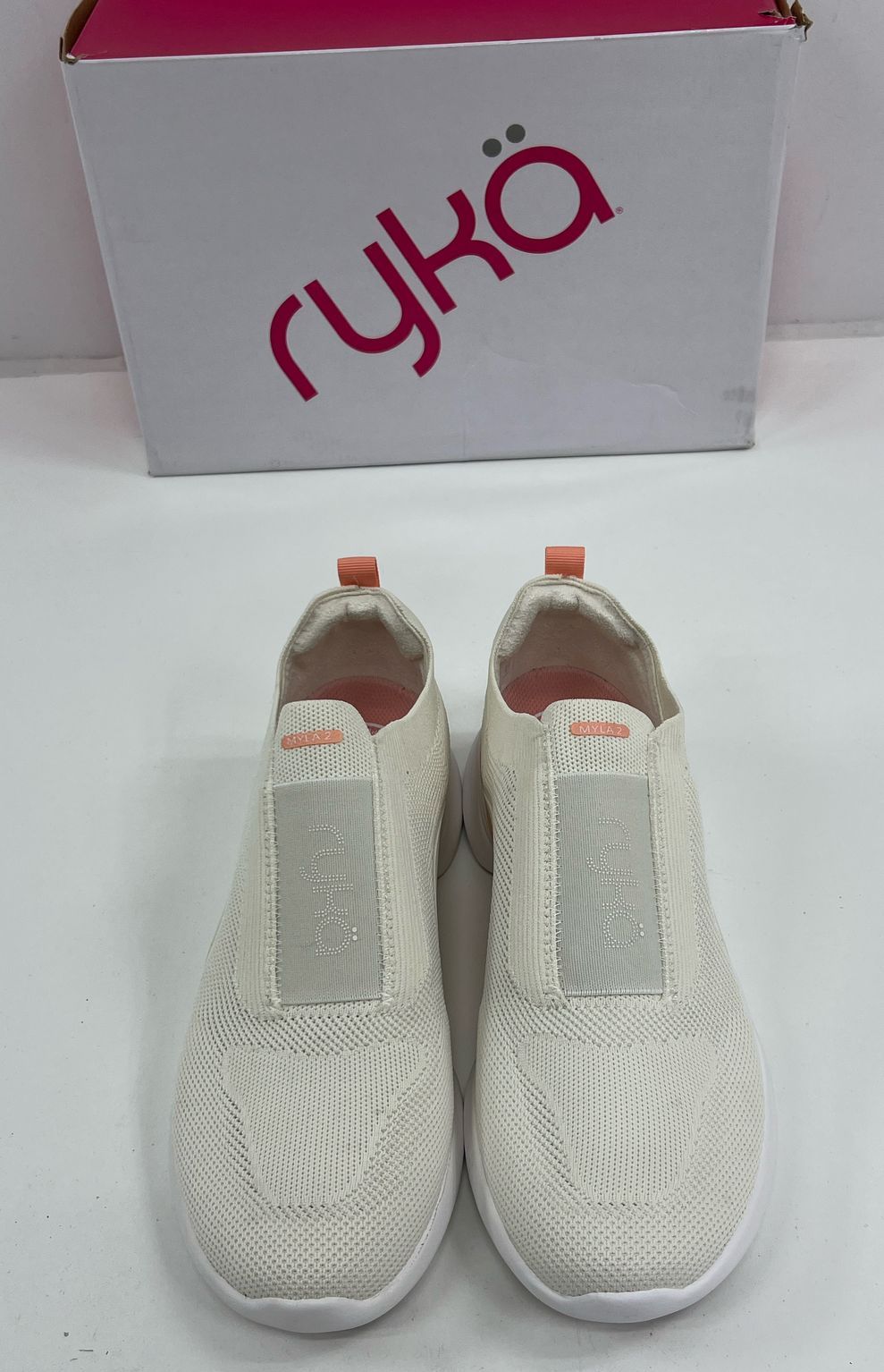 NIB Rykä Myla 2 Ivory Beige Mesh Sneaker Casual Style Shoes Women's Size 9.5