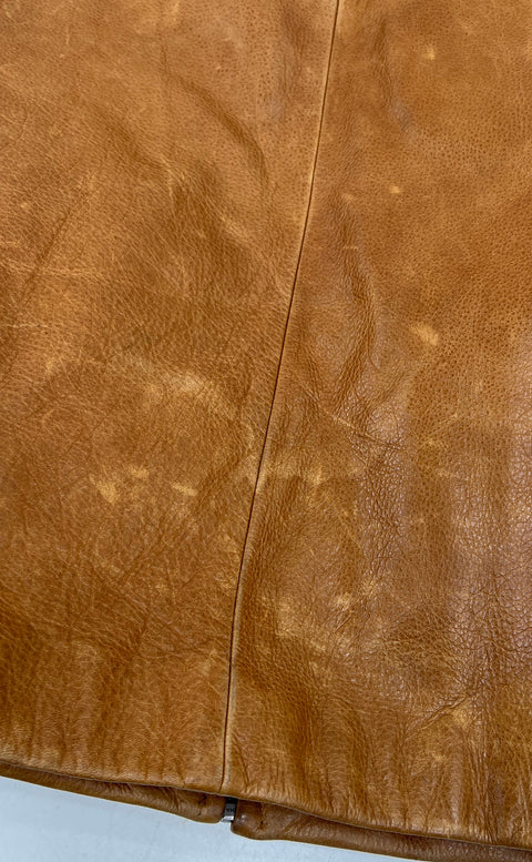 M Julian Wilsons Tan Brown Distressed Leather Thinsulate Lined Jacket Men's L