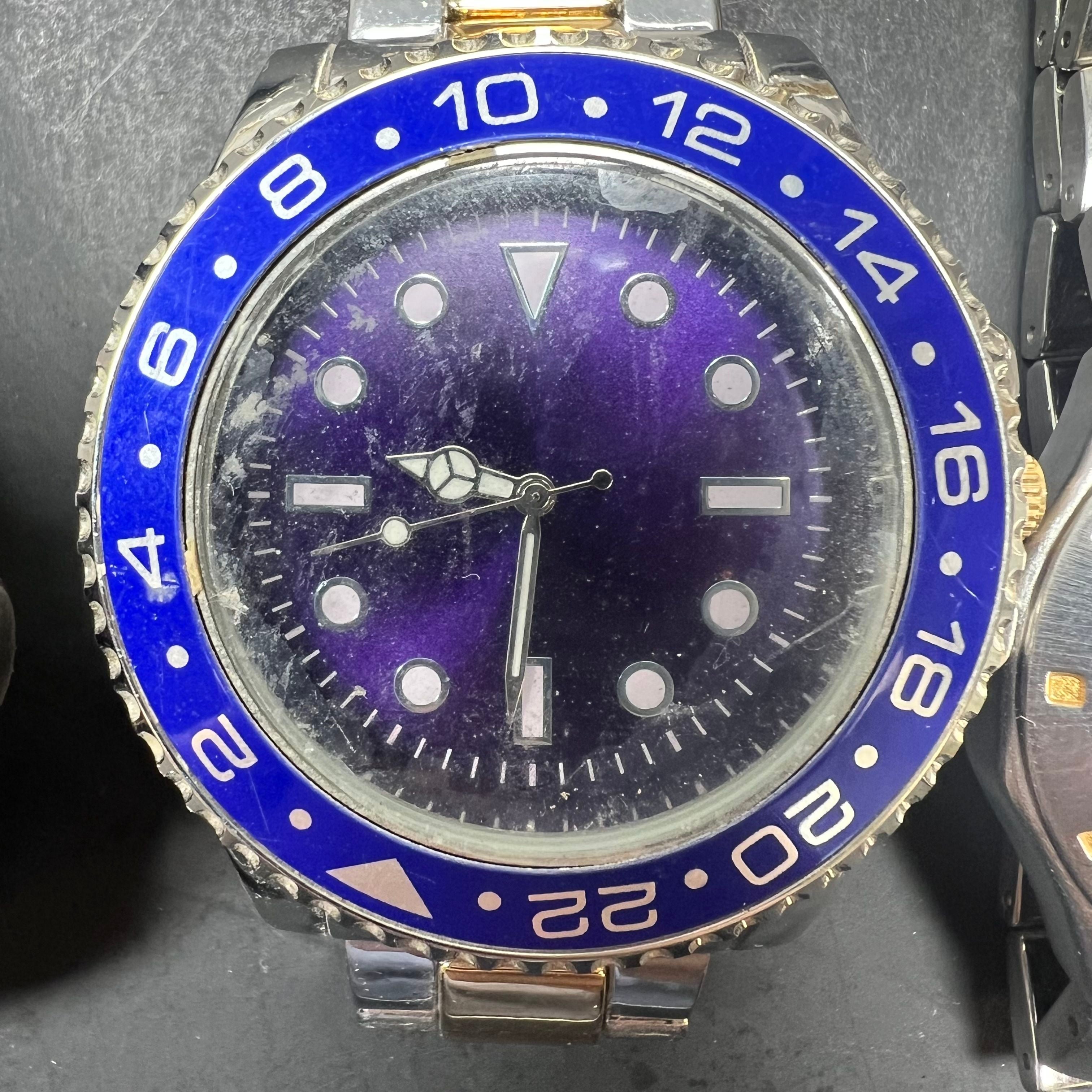 Lot of 4 Men's Watches *Needs Work Fossil Lorus Polo
