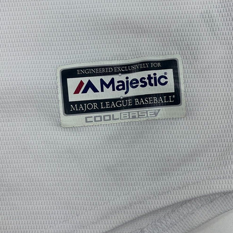 Majestic KC Royals White Blue Cool Base MLB Baseball Jersey Youth XL (18-20)