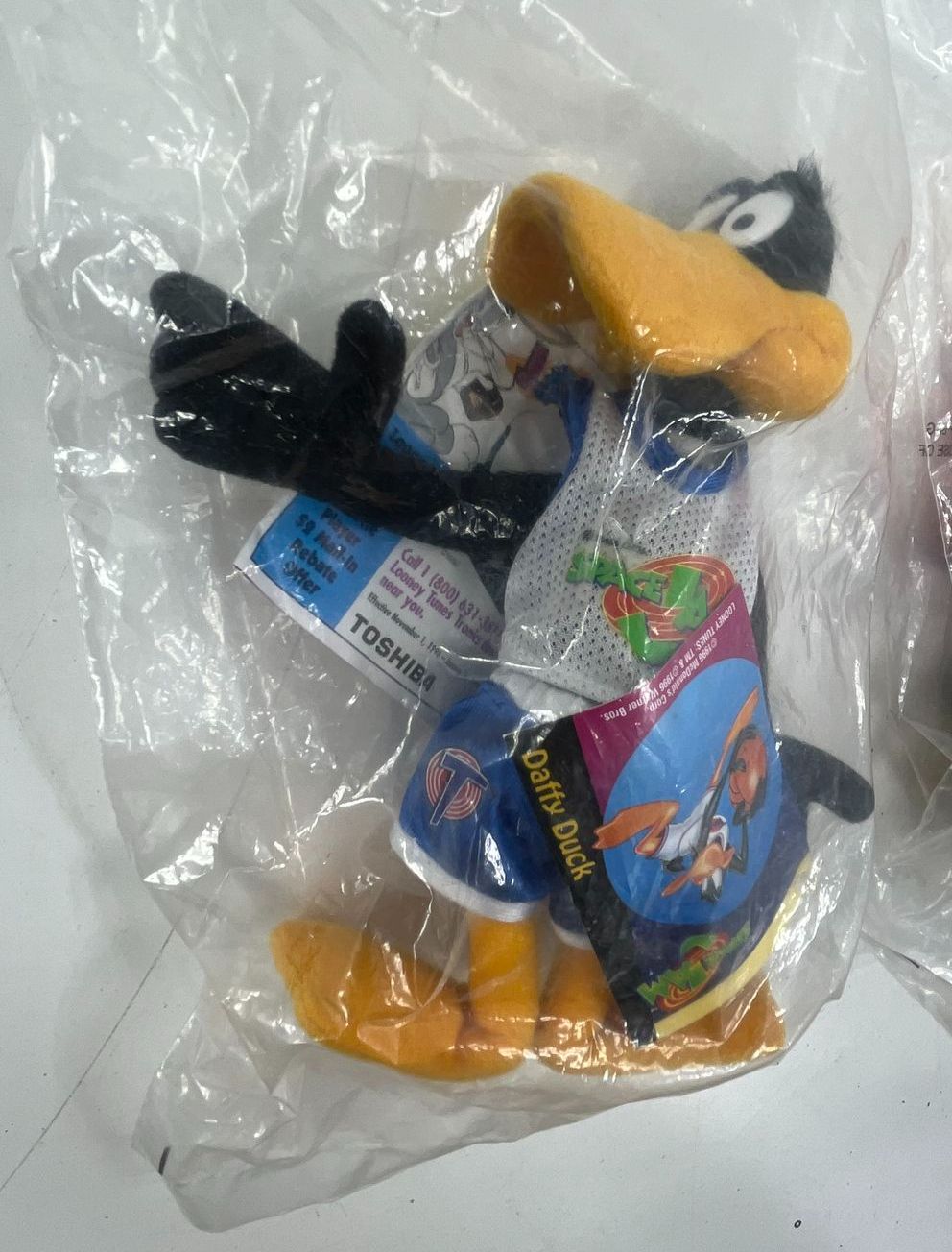 1996 Space Jam McDonald's Daffy Duck Lola Bunny Plush Lot 2pc Sealed New