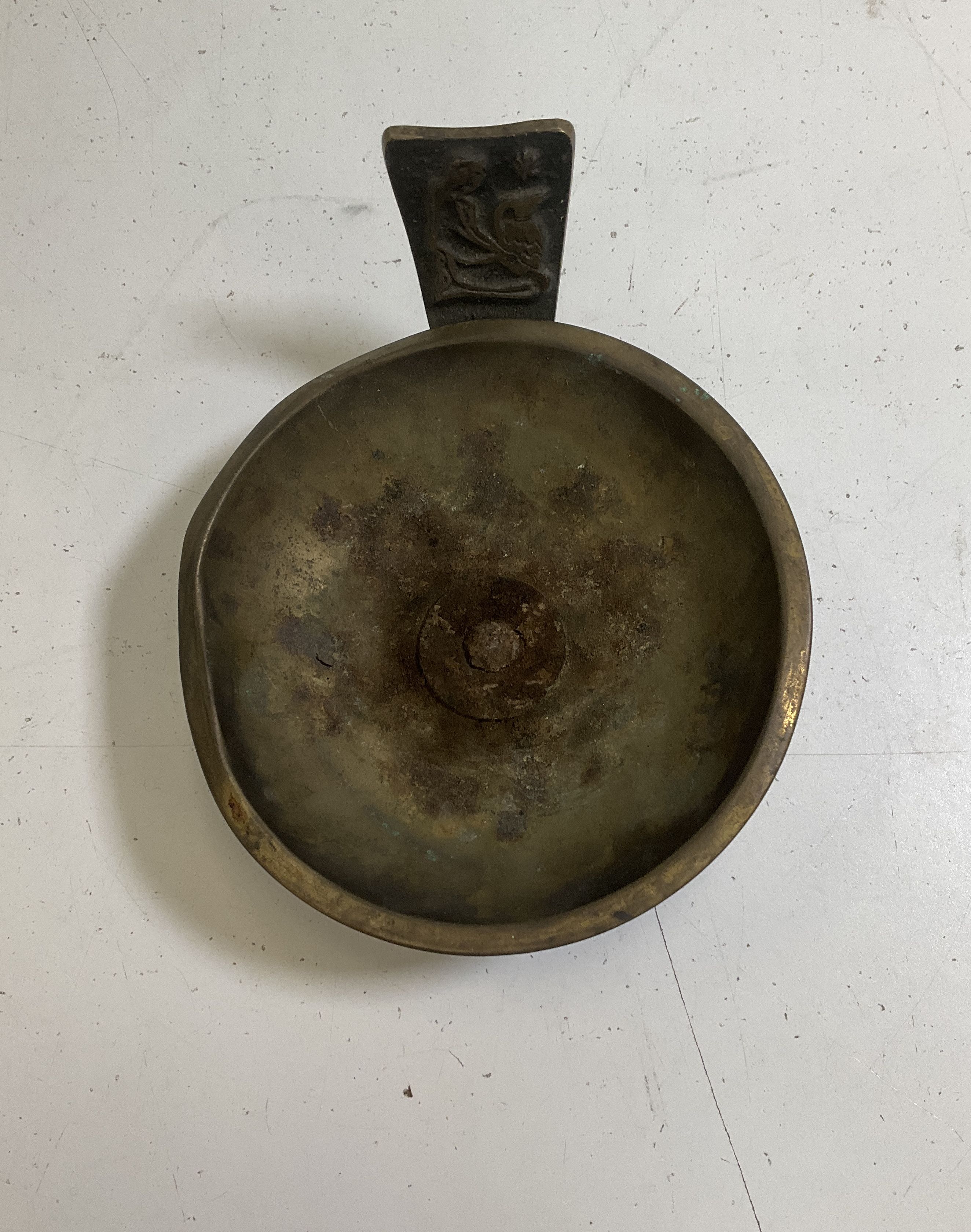 Yaya Jerusalem Brass Incense Burner Holder Angel Motif Vintage