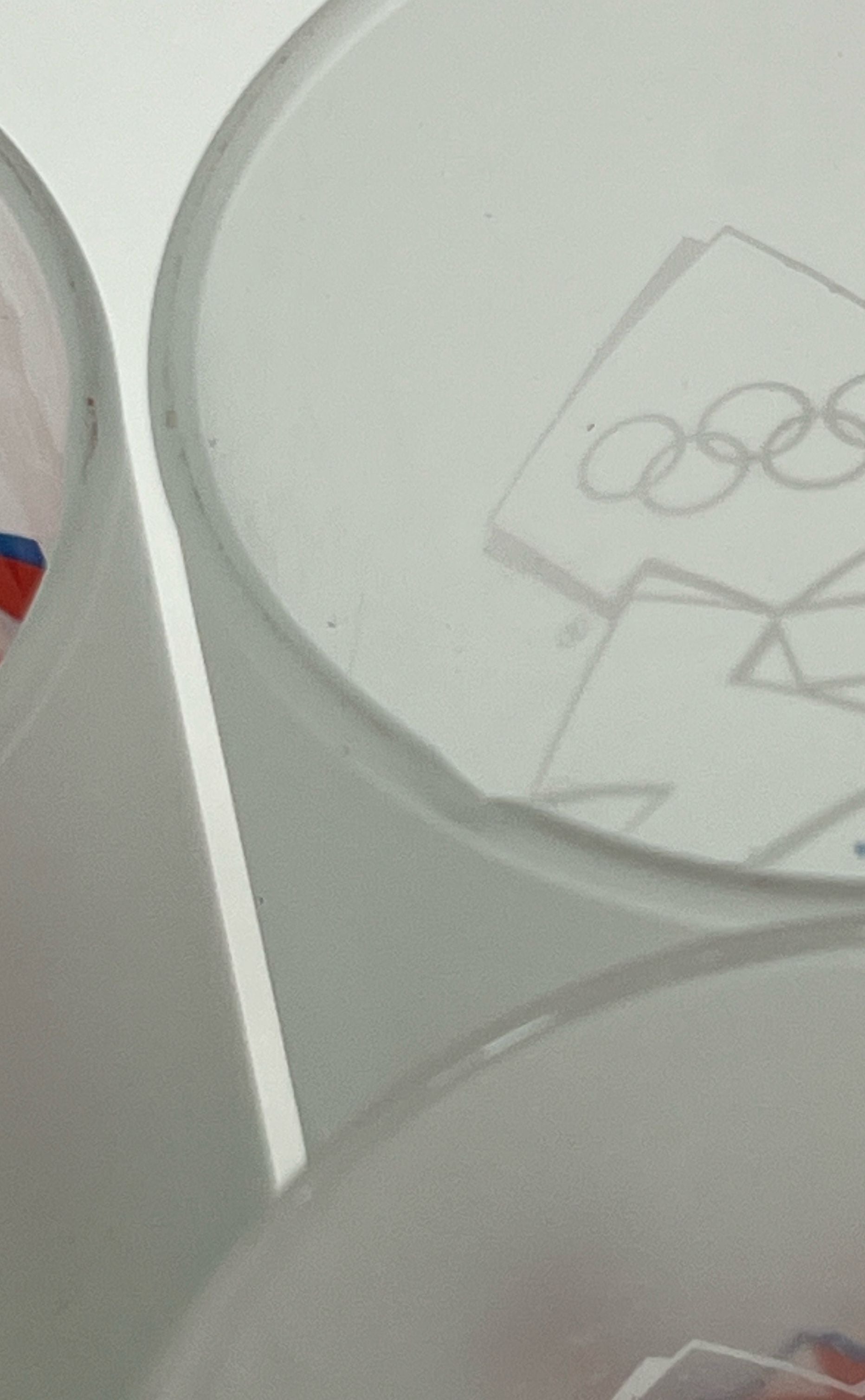 Locog C2007 Frosted Set Of 4 Drinking Glasses London Olympics Memorabilia