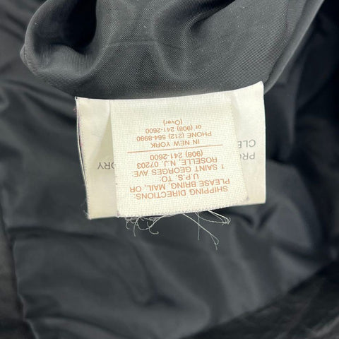 Vintage 90s Comini Black Genuine Leather Long Coat Jacket Women's Size L
