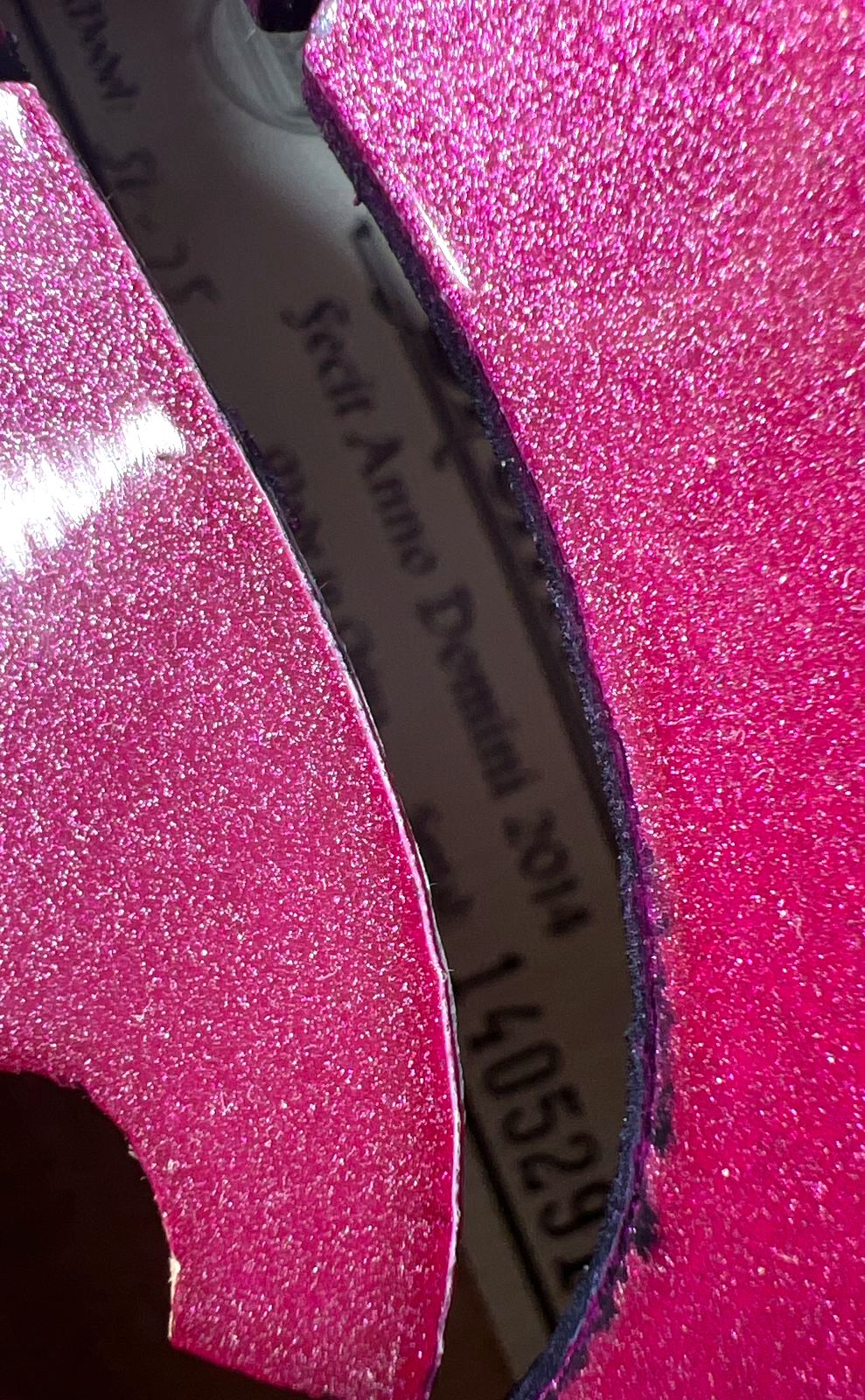 Cremona Model SV-75 c2014 1405291 Pink Micro Glitter Violin & Bow in Hard Case