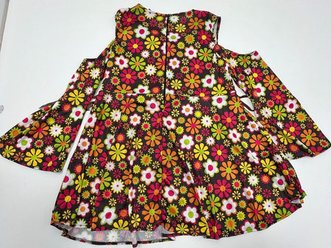 Leg Avenue Flower Power Hippy 60s 70s Costume Dress Bell Sleeve Plus Sz 3X/4X