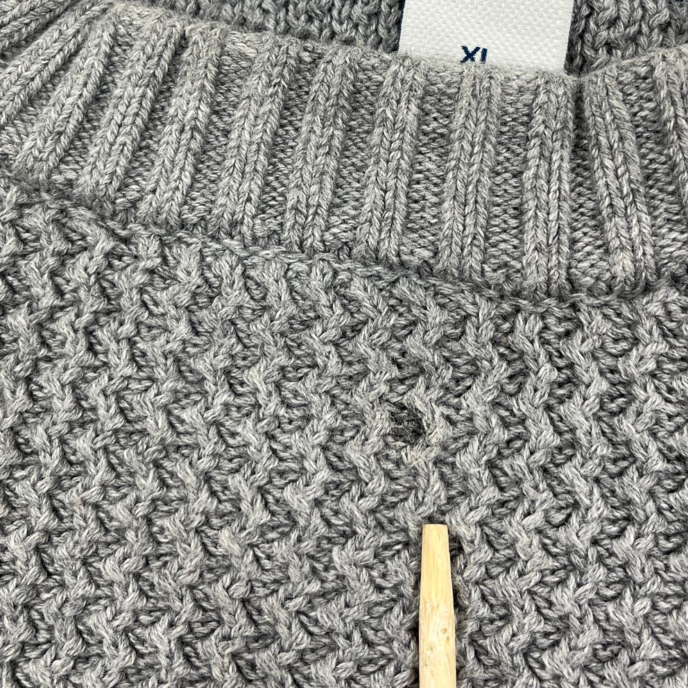 Women's Duluth Trading Grey Knit Pullover Long Sleeve Chunky Sweater - Size XL