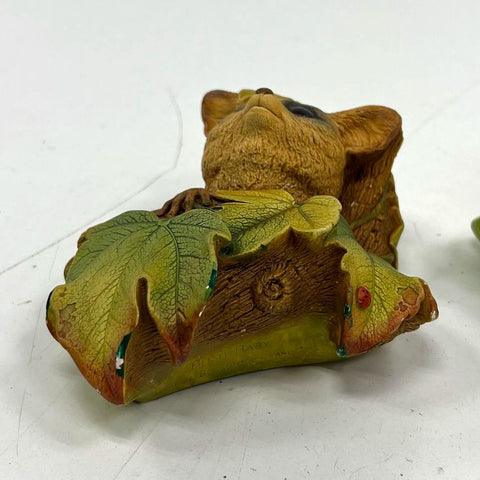 Vintage Bossons Red Squirrel Bush Baby Chalkware Wall Plaque Lot England 1981