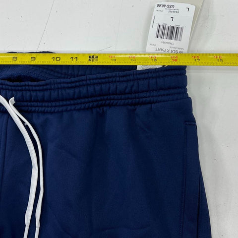 NWT Adidas W SLA K Pant Navy Blue Aeroready Ankle Zip Track Pants Women's L
