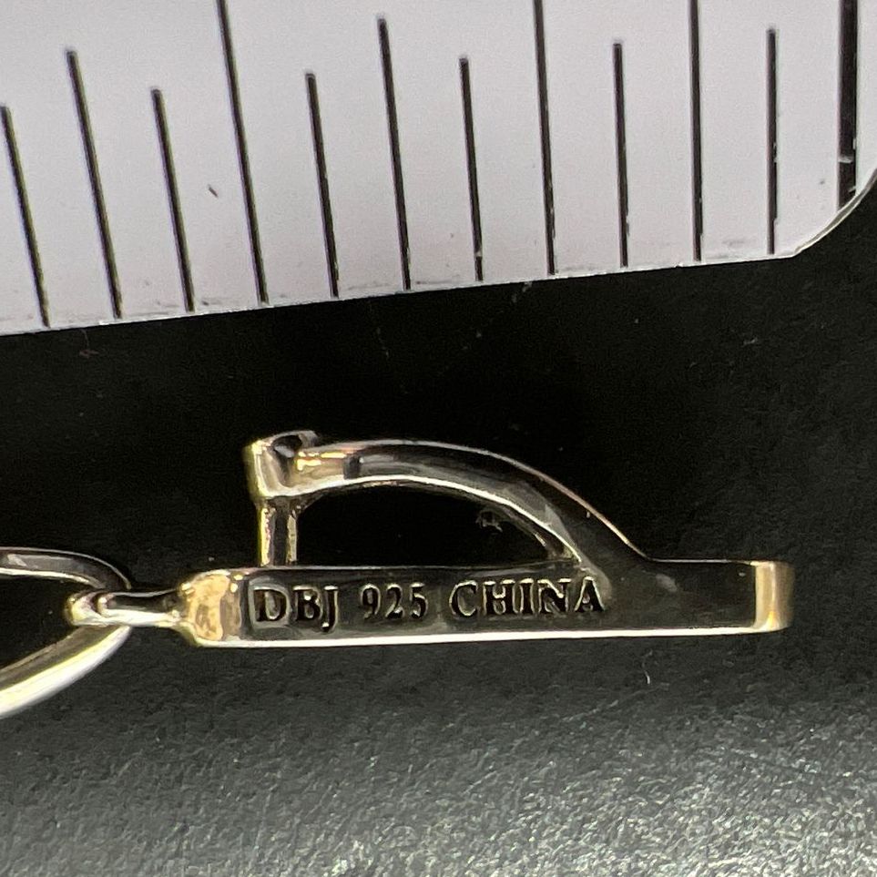 925 Sterling Silver Rhinestone Flip Flop Charm Necklace