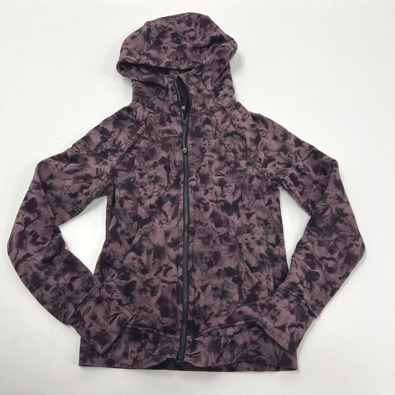 Lululemon Define Dusk Floral Antique Bark Hoodie Full Zip Size 4