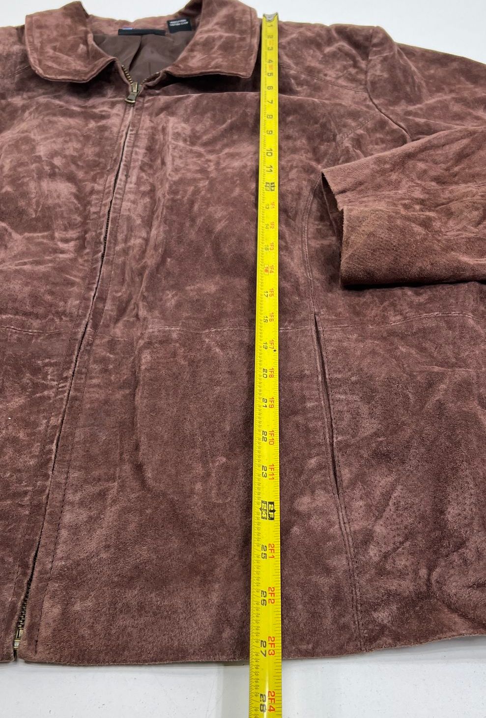Vintage Relativity Brown Genuine Suede Leather Jacket Women's Plus 3X