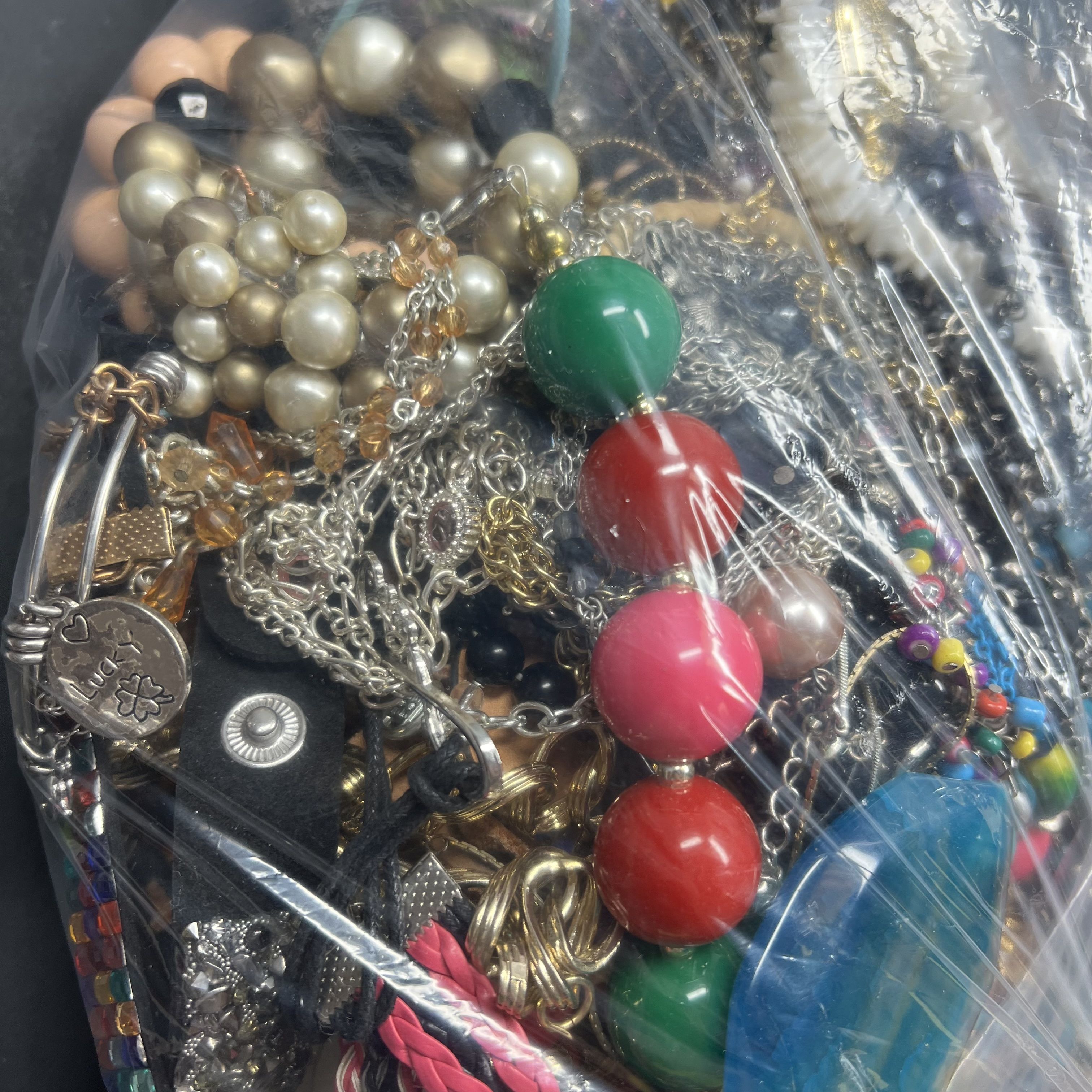 5LB Wearable Costume Jewelry Mixed Items Bag