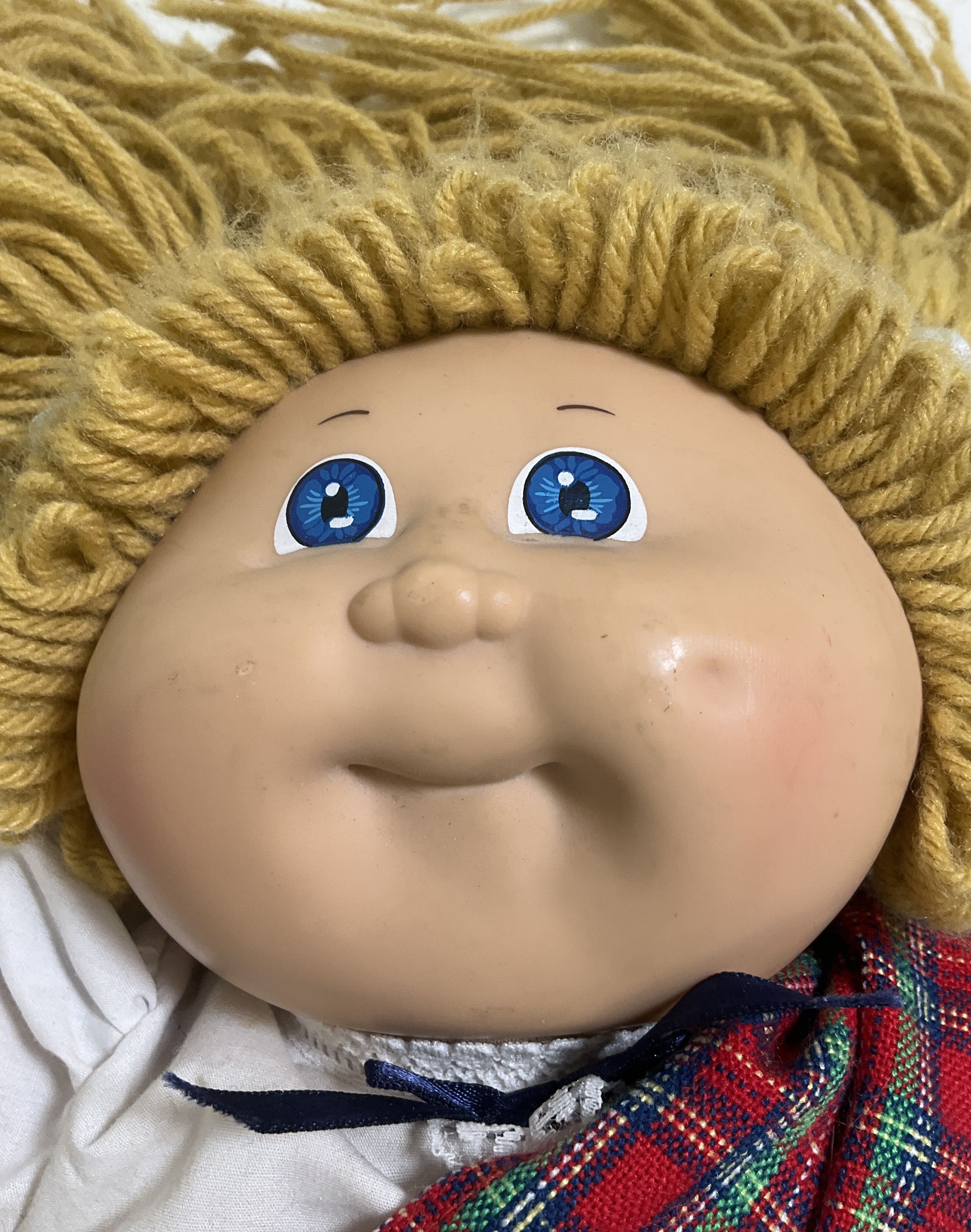 Vintage 80s Cabbage Patch Kids Doll Scottish Outfit Plaid Kilt Xavier Roberts