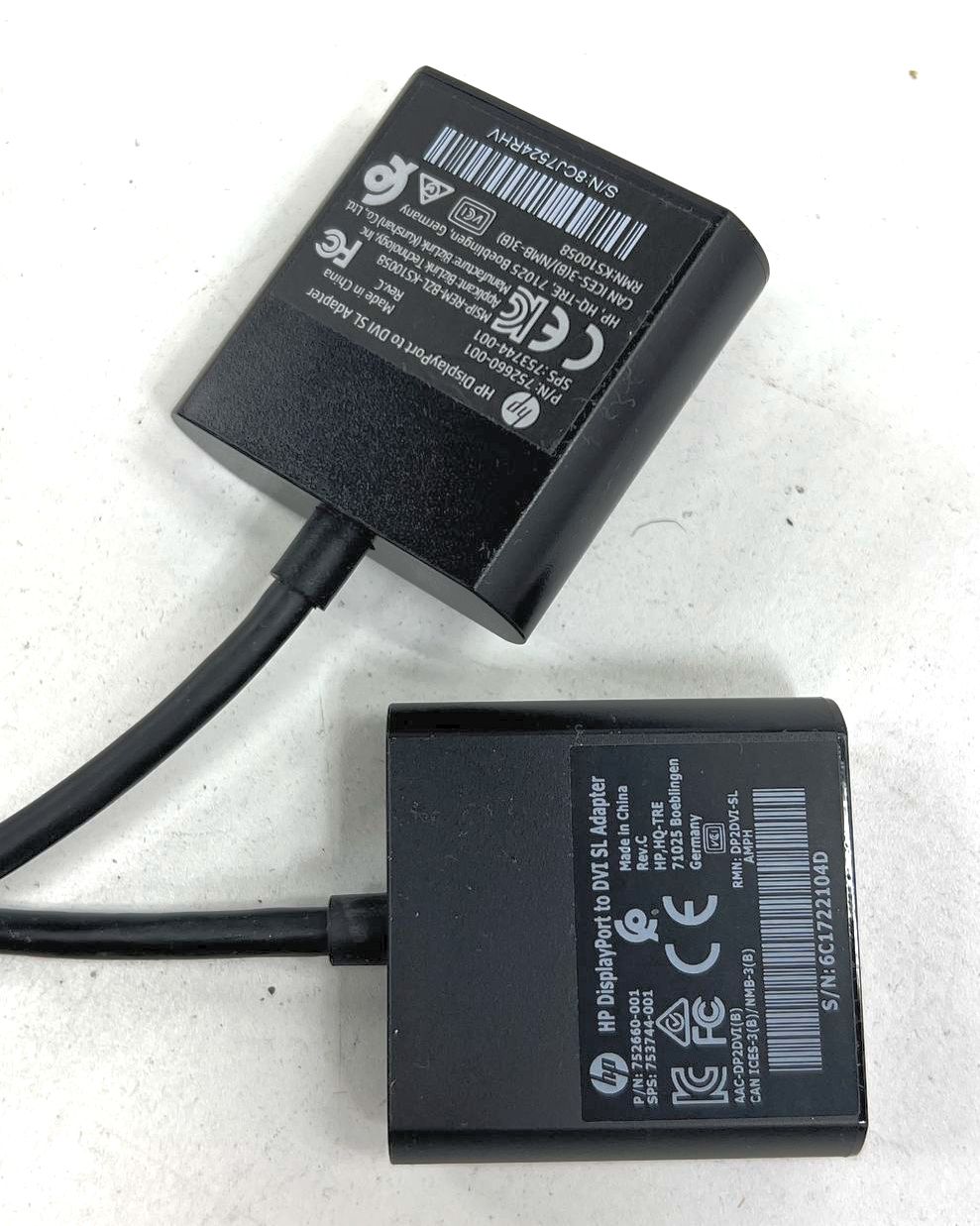HP Mixed Lot Computer Cables Adapters DisplayPort DVI VGA Power Cord