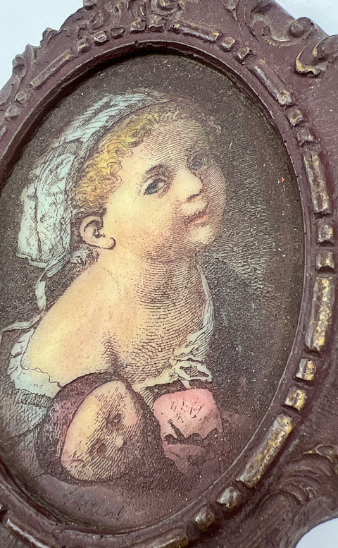 Vintage Lot 2 Framed Prints Made in Italy OFM Neoclassical Rococo Style Art