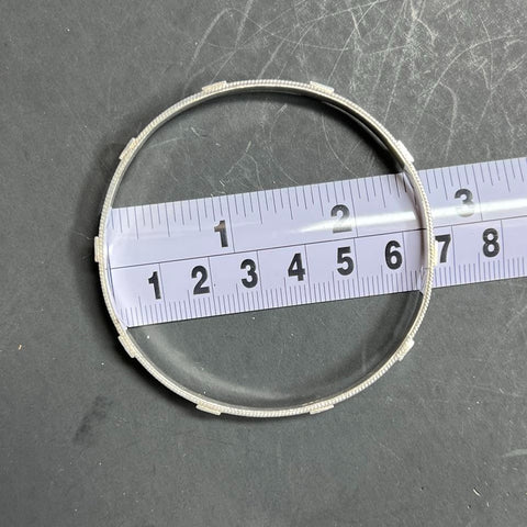 925 Sterling Silver Textured Bangle Bracelet 11.91g