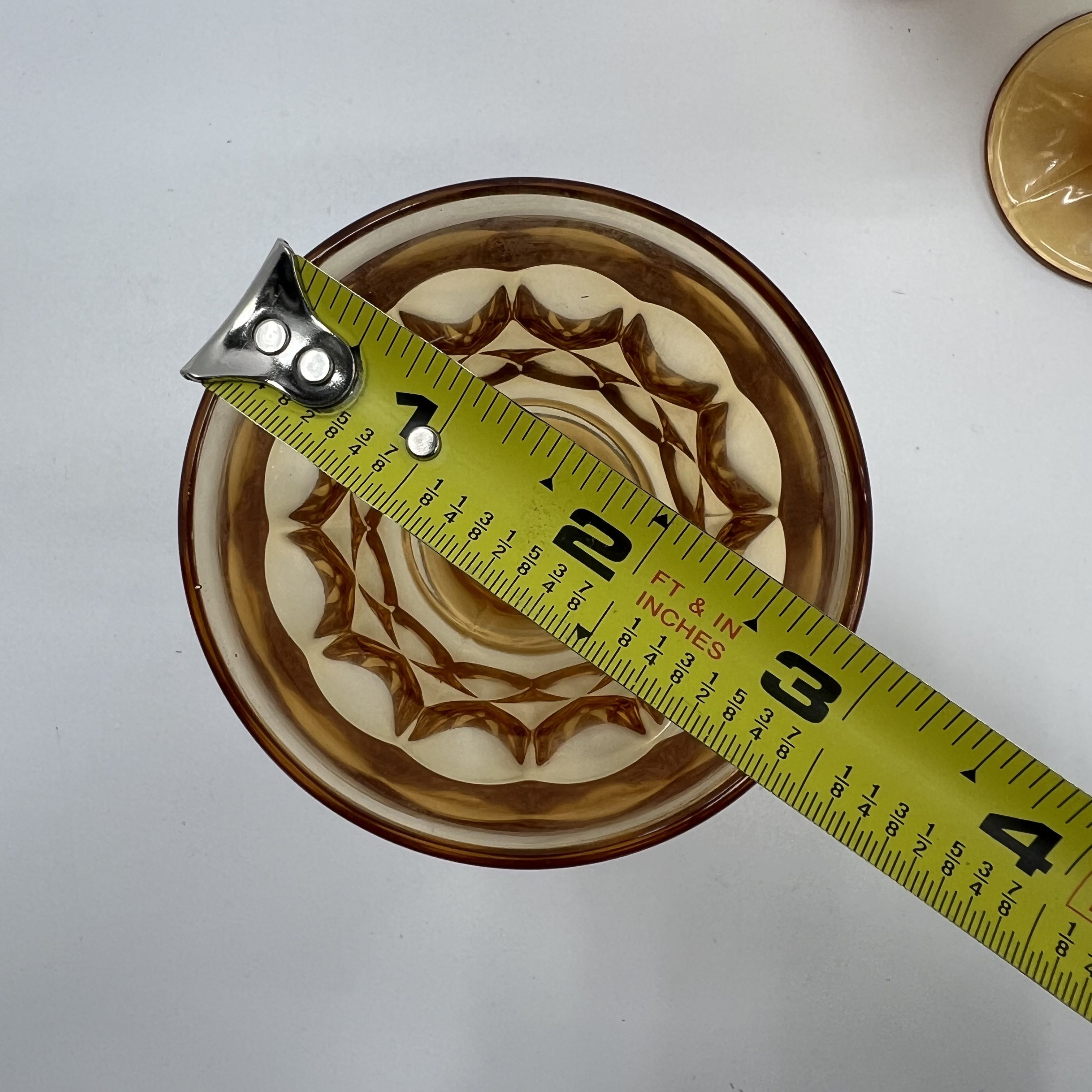 Vintage Noritake Perspective Amber Wine Goblets Set of 4