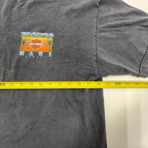 Vintage 1999 Harley-Davidson Maui Hawaii Biker T-Shirt Double Stitch Sz L