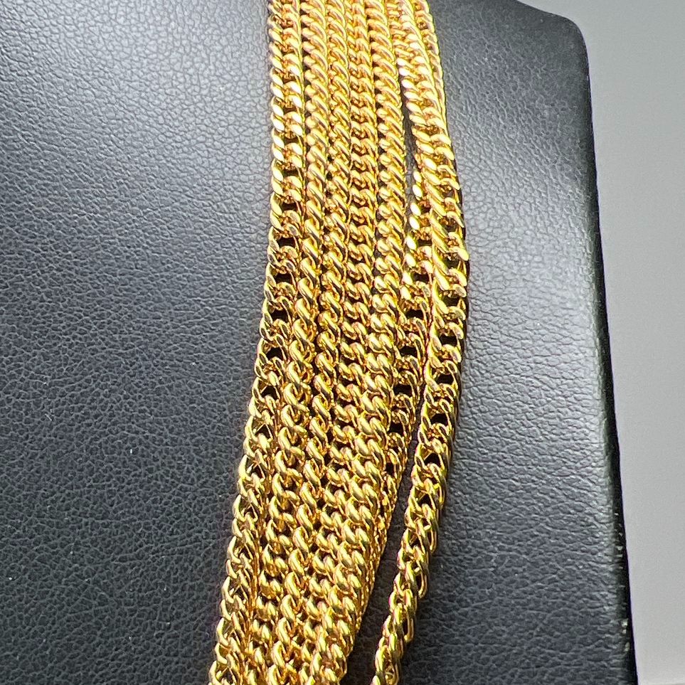 Monet Multistrand Chain Gold tone Necklace 61.3g