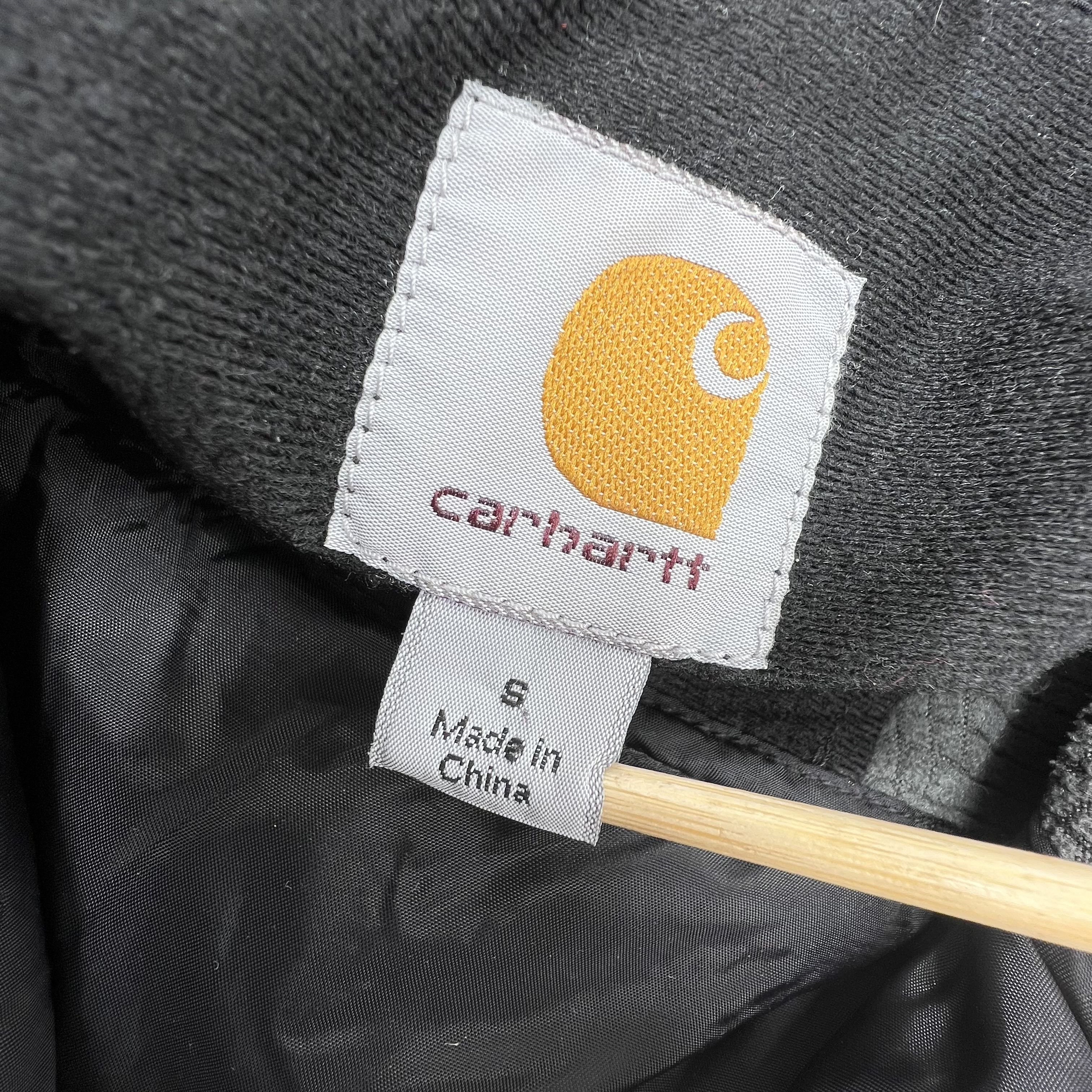 Carhartt Gilliam Hooded Quilted Hybrid Puffer Jacket Men's S Black Gray