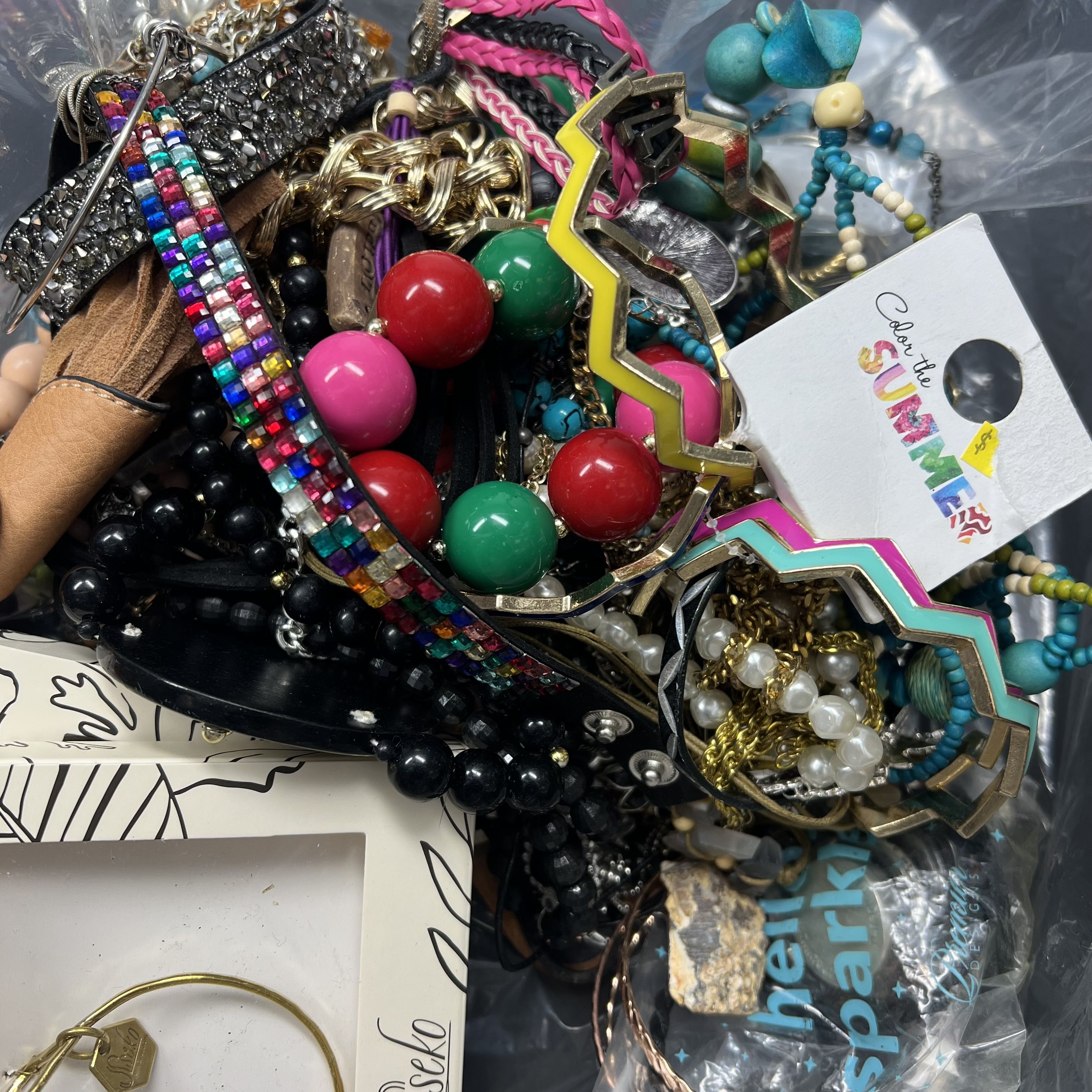 5LB Wearable Costume Jewelry Mixed Items Bag