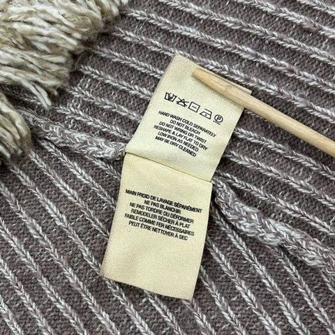 NWT Sleeping on Snow Layered Fringe Sweater Skirt Set Neutral Women's Size M