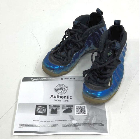 Nike Air Foamposite One Royal Blue Basketball Shoe Size 9 COA