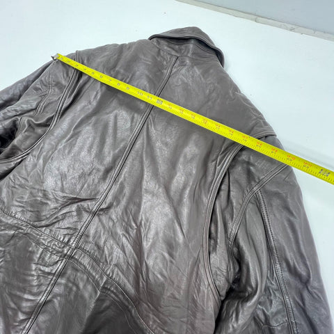 Vintage 90s Mirage Brown Genuine Leather Thinsulate Field Jacket Coat Mens XL