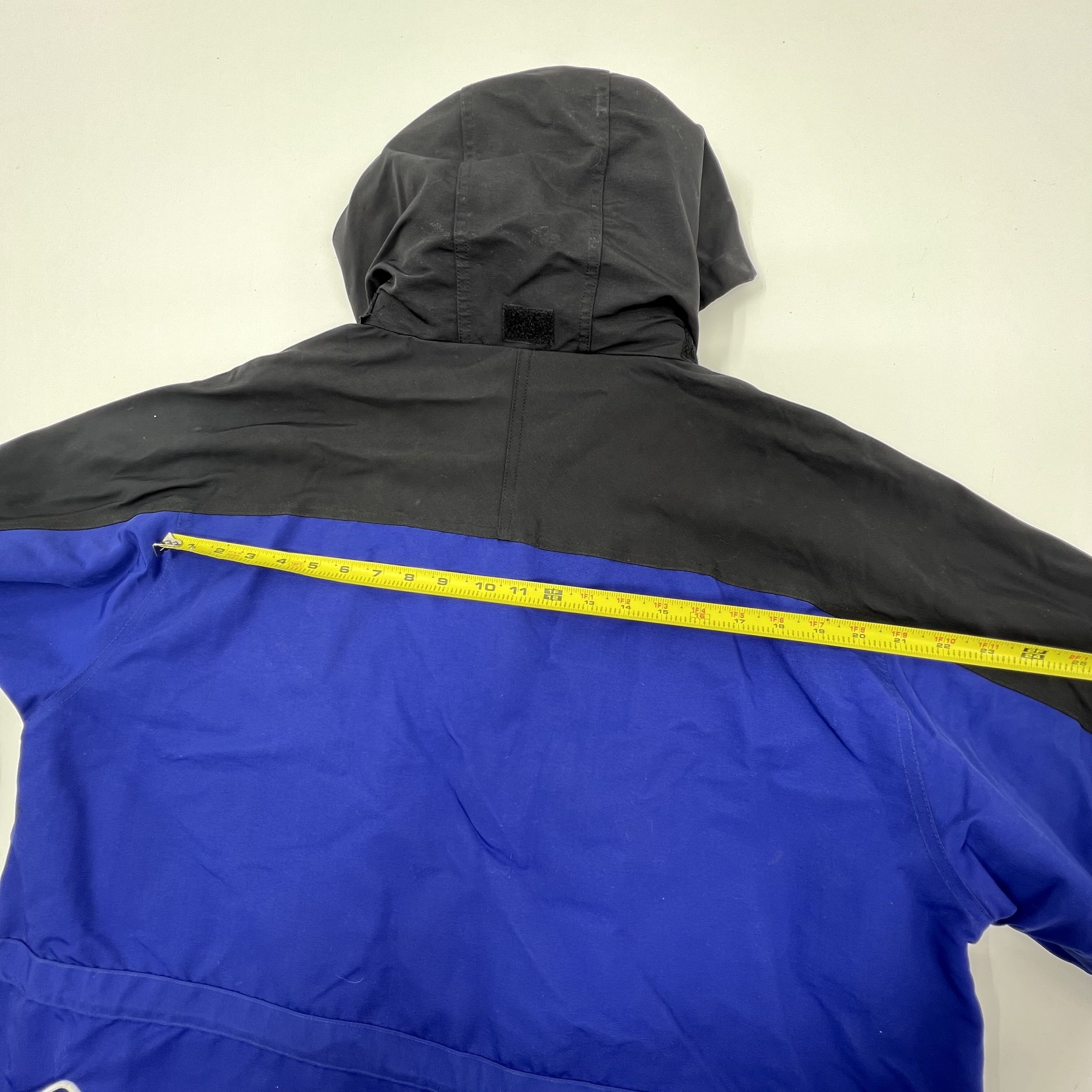 Carhartt C48 Workshield Blue Black Colorblock Mesh Lined Hooded Parka Jacket