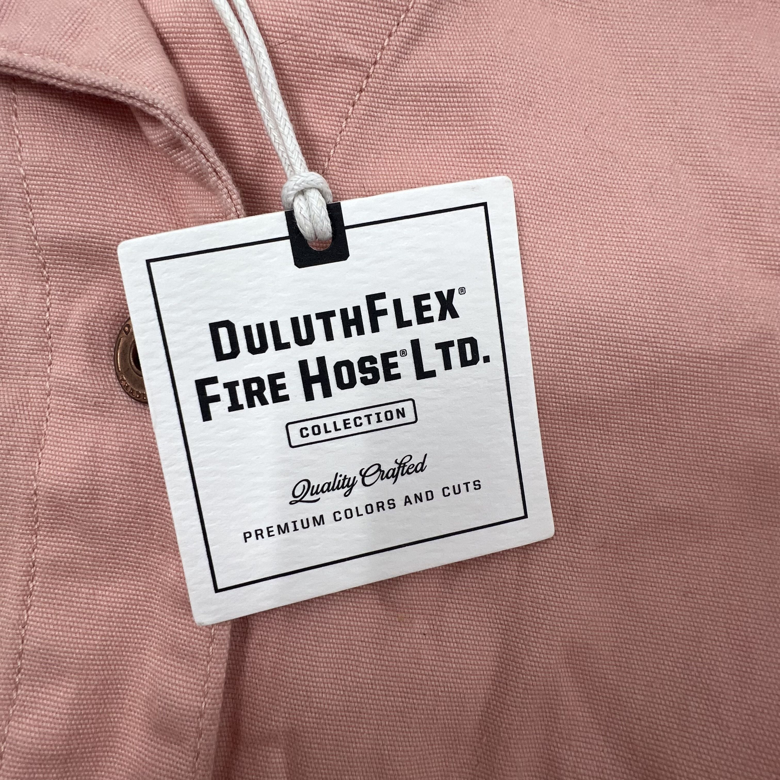 NWT Duluth Flex Fire Hose Collection Utility Button Up Pink Dress - Size XS